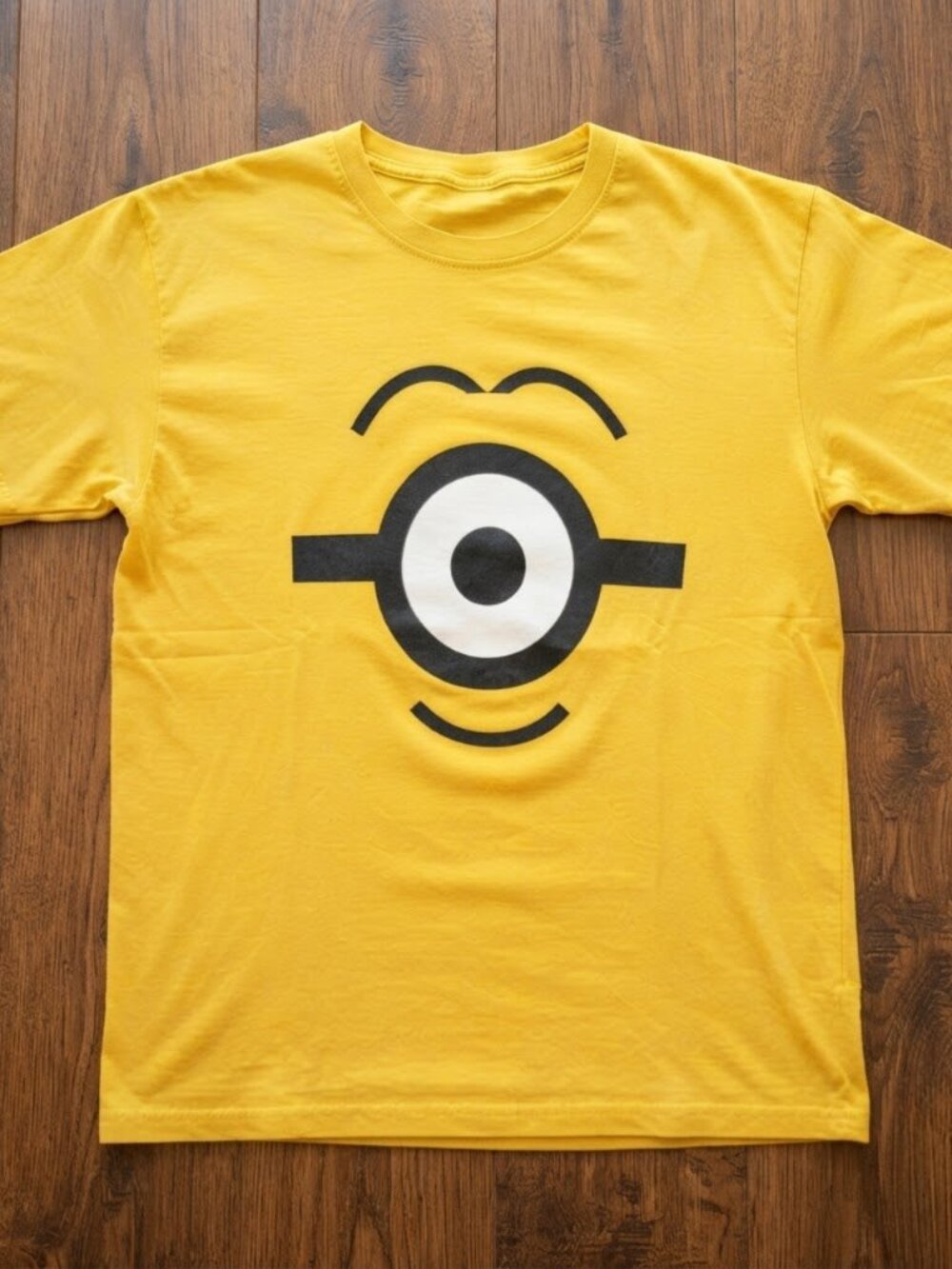 Yellow Minion Graphic T-Shirt Despicable Me Cartoon Crewneck Casual Tee